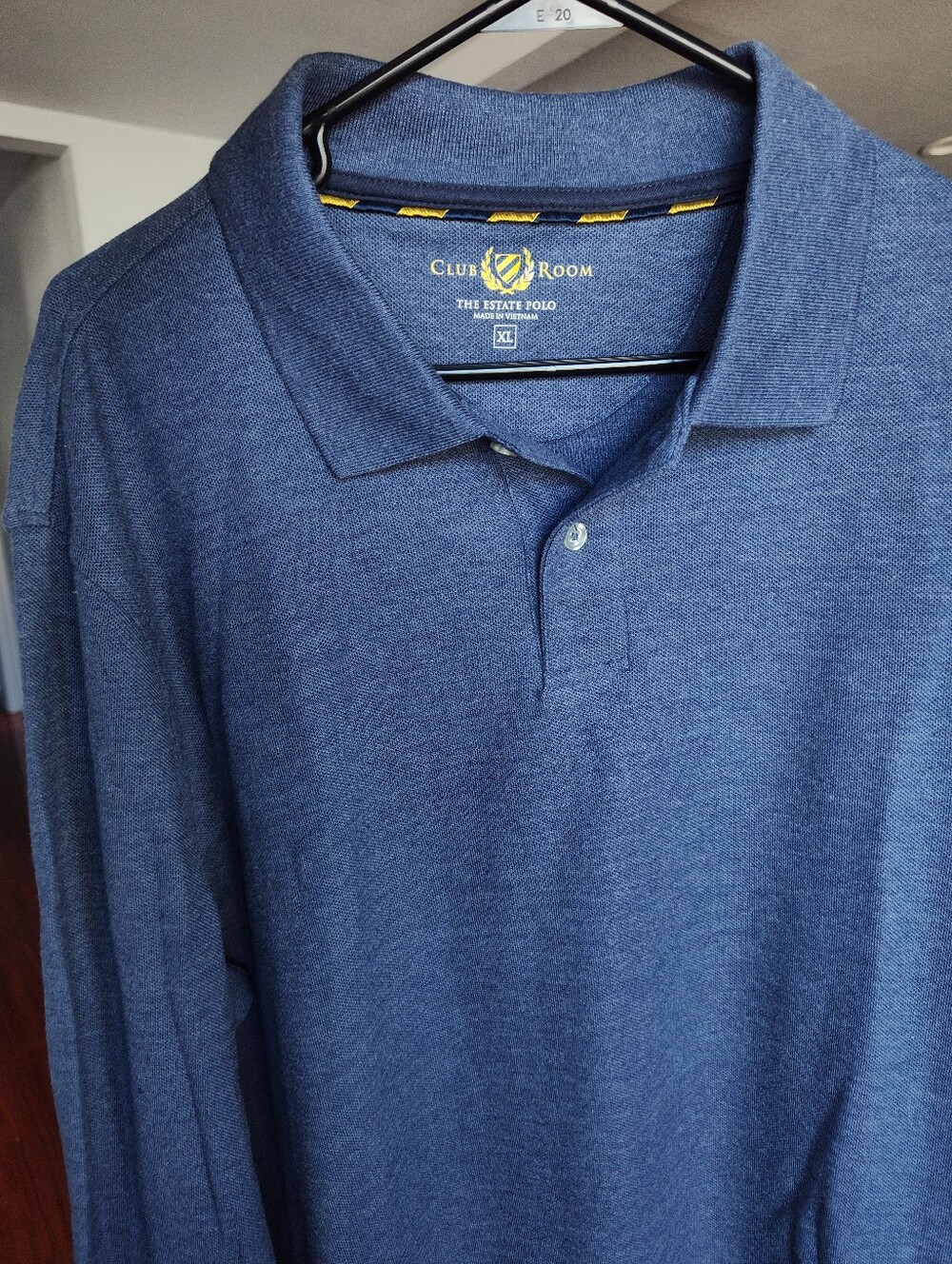 Club Room Men's Navy Long-Sleeve Polo Shirt Nwt XL
